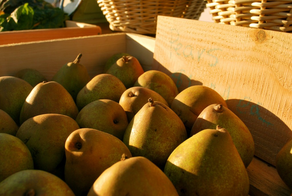 Pears at the Farmboat market